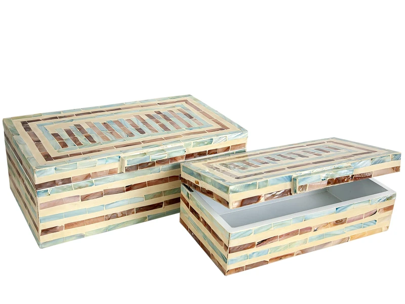 Set of 2 DM/Nacar Dorado Boxes - Image 1