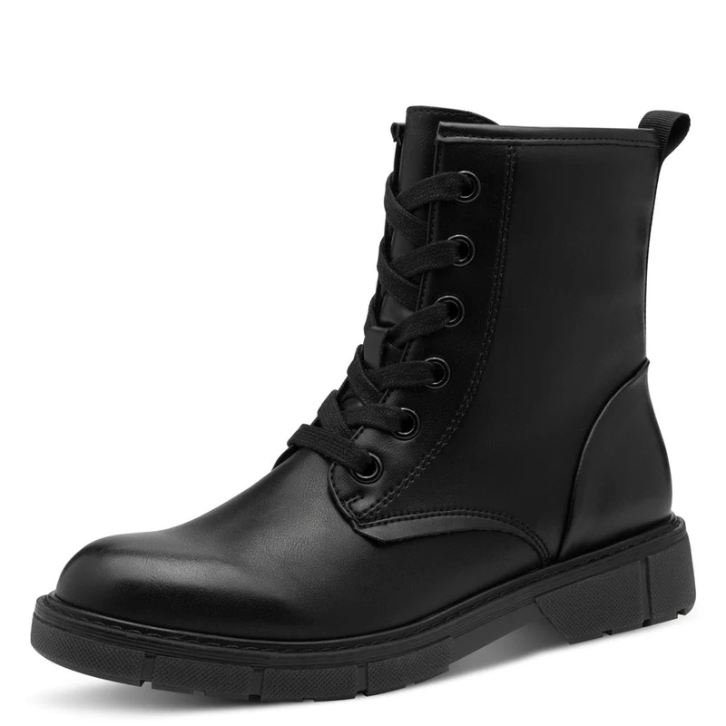MARCO TOZZI Ladies Lace Up Ankle Boots with Soft Lining Vegan, black, 8 UK
