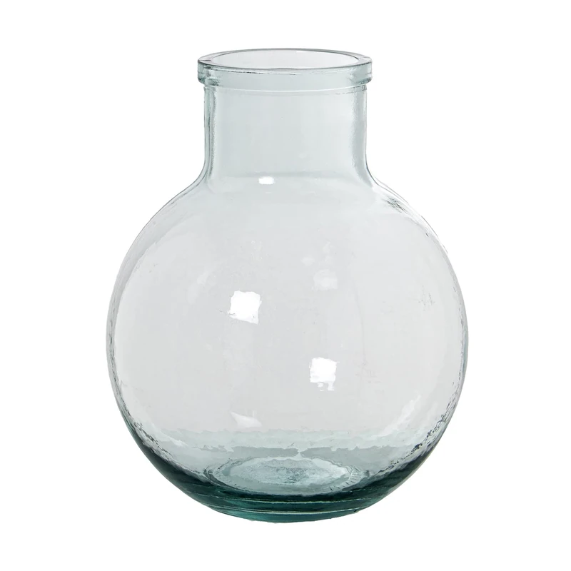 JARRÓN VIDRIO RECYCLLADO 8L Transparent °24X31CM