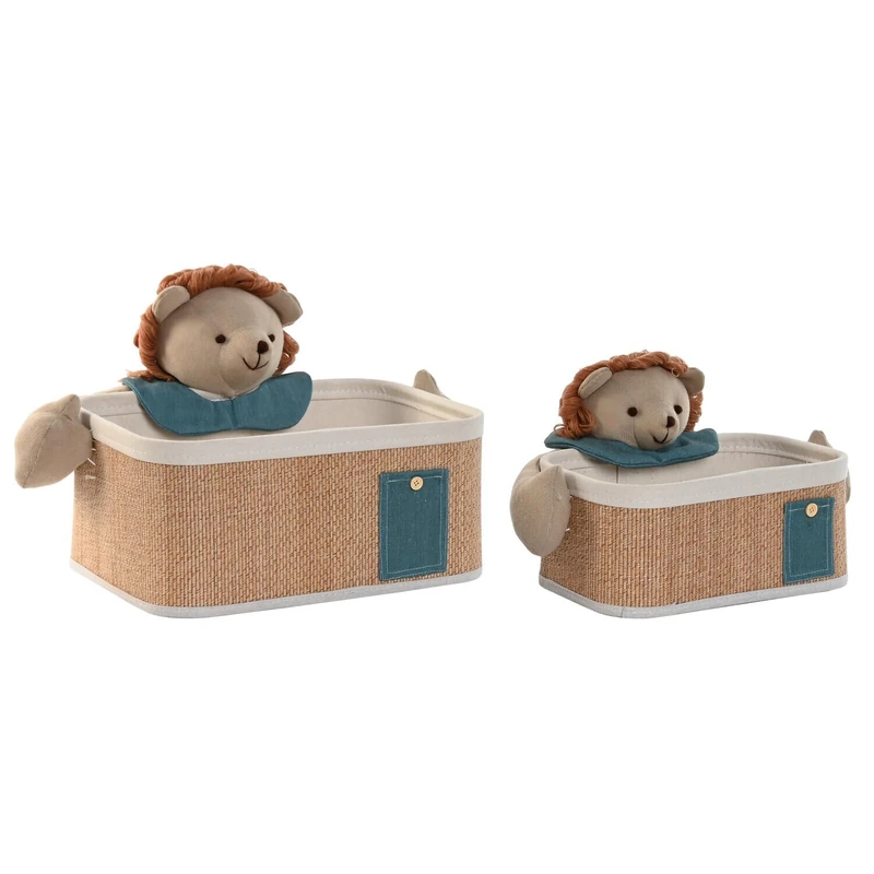 AlexandreHouse Basket Set of 2 TRENZADA ALGODON Fibre 40 x 32 x 27 cm