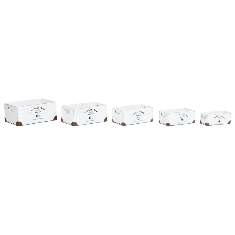AlexandreHouse CAJA Set of 5 Spruce 35 x 22 x 15 cm with ASA BLANCO - Image 1