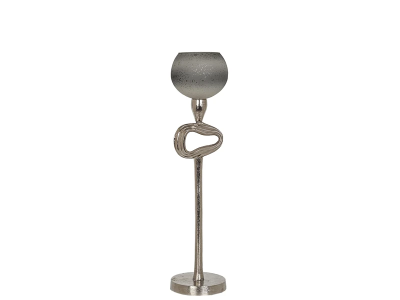 Bola Vidrio Pie Aluminium Tissue Holder - Image 1