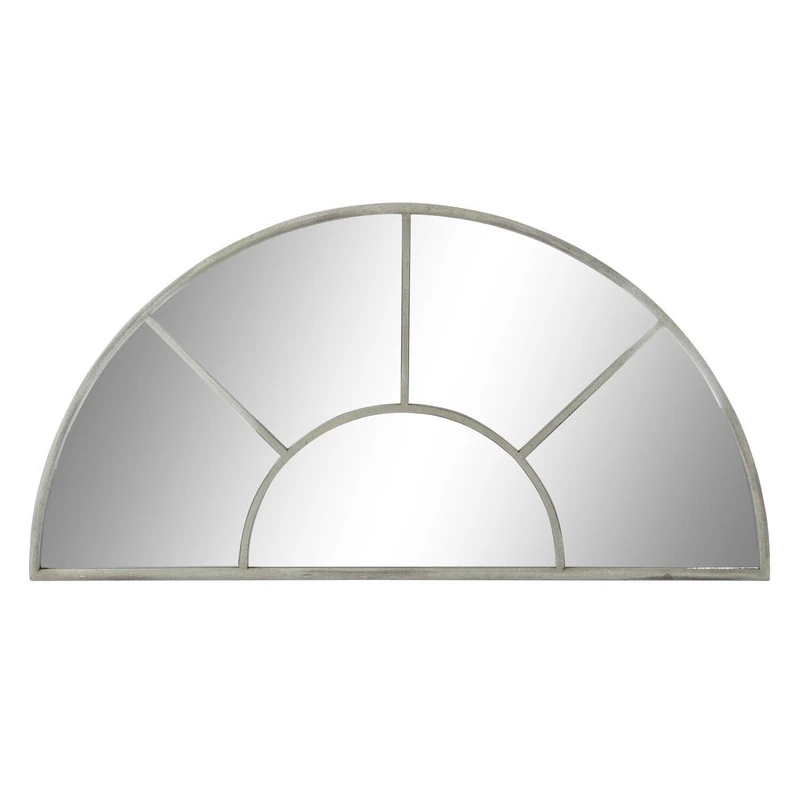 Espejo Metal 122 x 2.5 x 62 cm Ventana Envejecido Grey