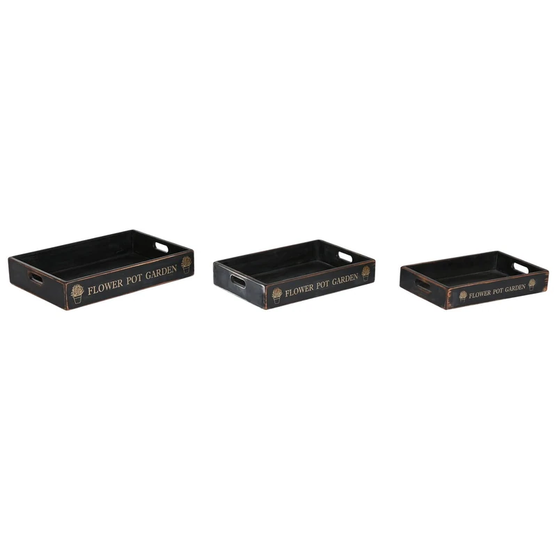 Bandeja Set of 3 Spruce 56 x 38 x 10 cm with ASA