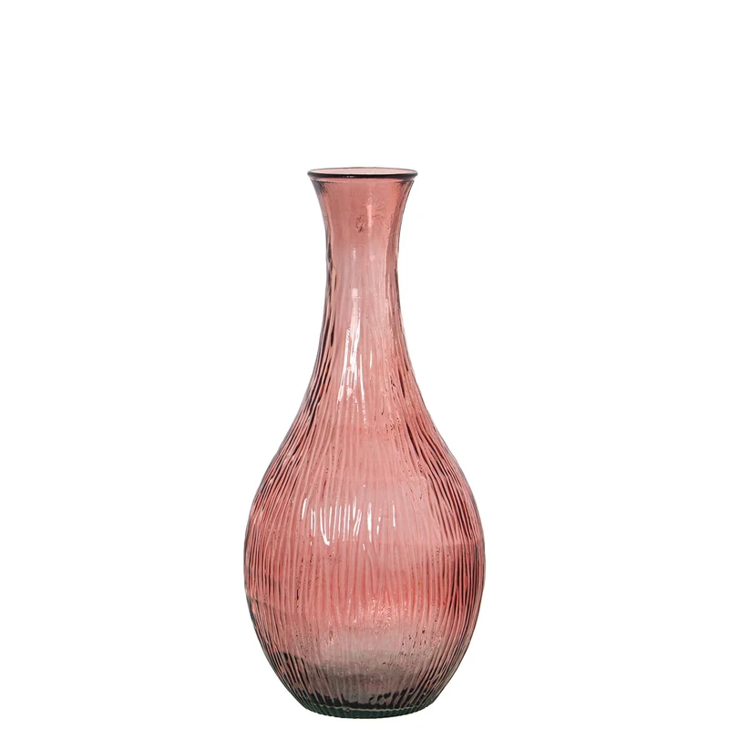 JARRÓN VIDRIO RECYCLLADO 75 cm Pink_° 32X75 cm Mouth: °15/8 cm