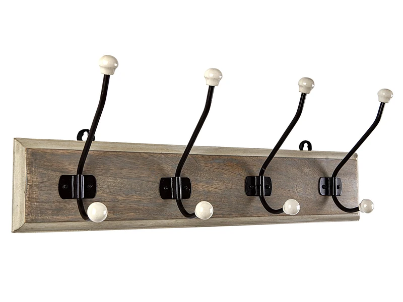 AlexandreHouse Percha Madera/Metal 4 POMOS Ceramic