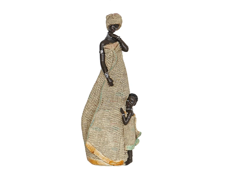 African Resin Figure C/NIÑA