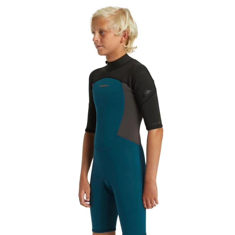 Quiksilver Short Sleeve Back Zip Springsuit PROLOGUES 2/2 SS SP BZ Boy's Green 10