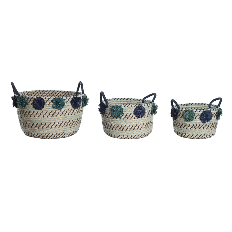 Basket Set of 3 Seagrass PP 46X44X34 Pumps - Image 1