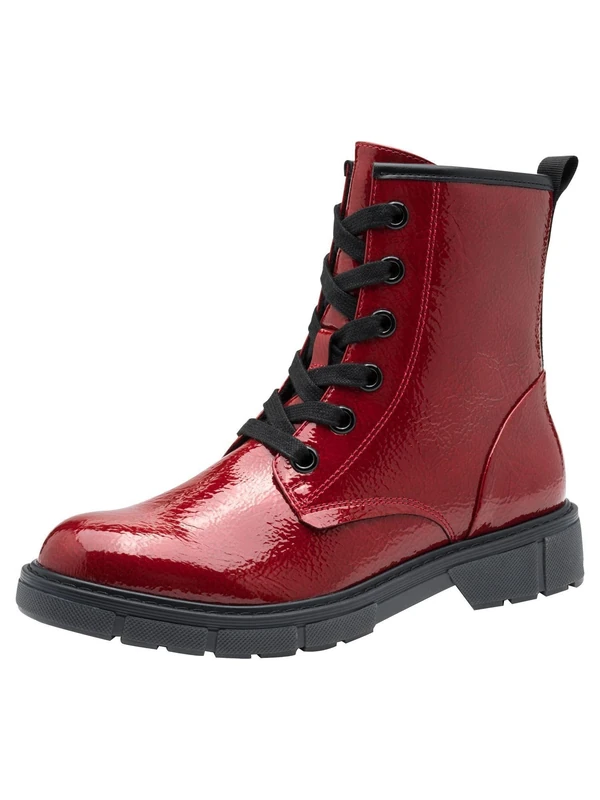 MARCO TOZZI Women's 2-25282-41 Fashion Boots, DK.RED PAT, 37 EU, Dk Red Pat, 5 UK