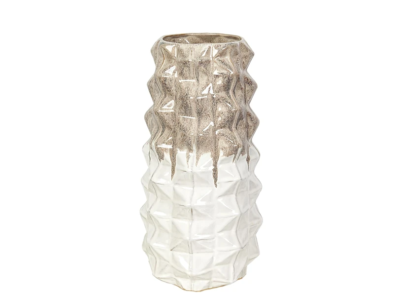 FLORERO CERAMIC BEIGE/WHITE