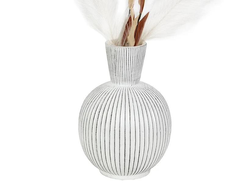 Beige Rayado Ceramic Flower - Image 1