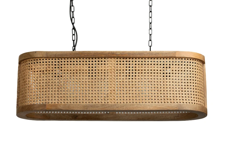 AlexandreHouse Lampara Colgant Madera/Rattan E27/220240V - Image 1