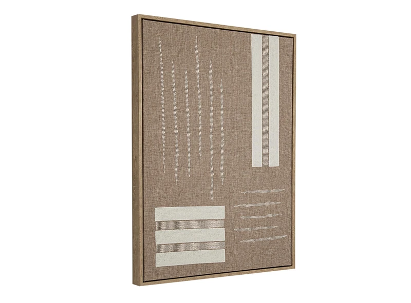 AlexandreHouse Beige Linen Edging Cuadro C/Marco