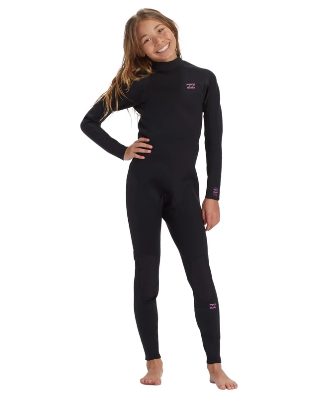 Billabong Back Zip GBS Wetsuit 5/4 FOIL BZ GBS FULLSUIT GRL Girl's Black 10