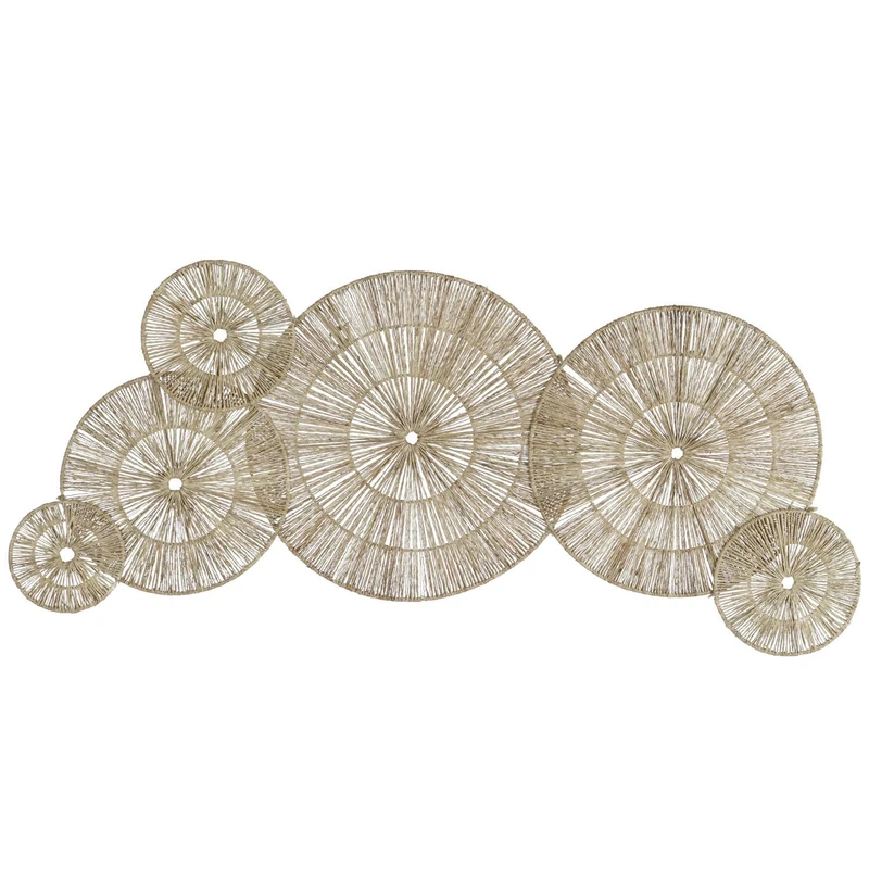 Decoration Painted Yute Hierro 115 x 1 x 48 cm Discs - Image 1