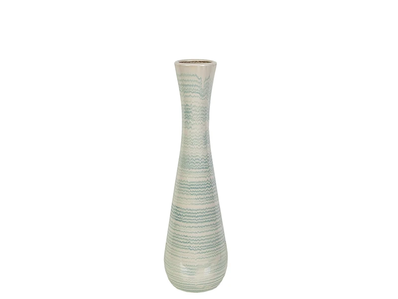 FLORERO CERAMICA BLANCA/LIGHT BLUE - Image 1