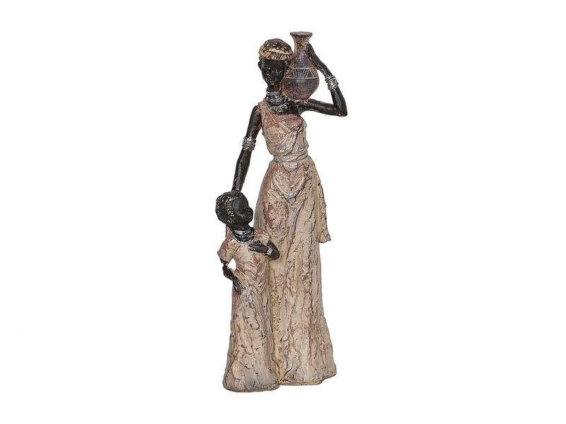 AlexandreHouse AFRICAN RESIN FIGURE C/NIÑA