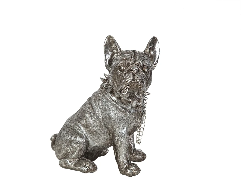 AlexandreHouse Perro Resin Plateado Figure