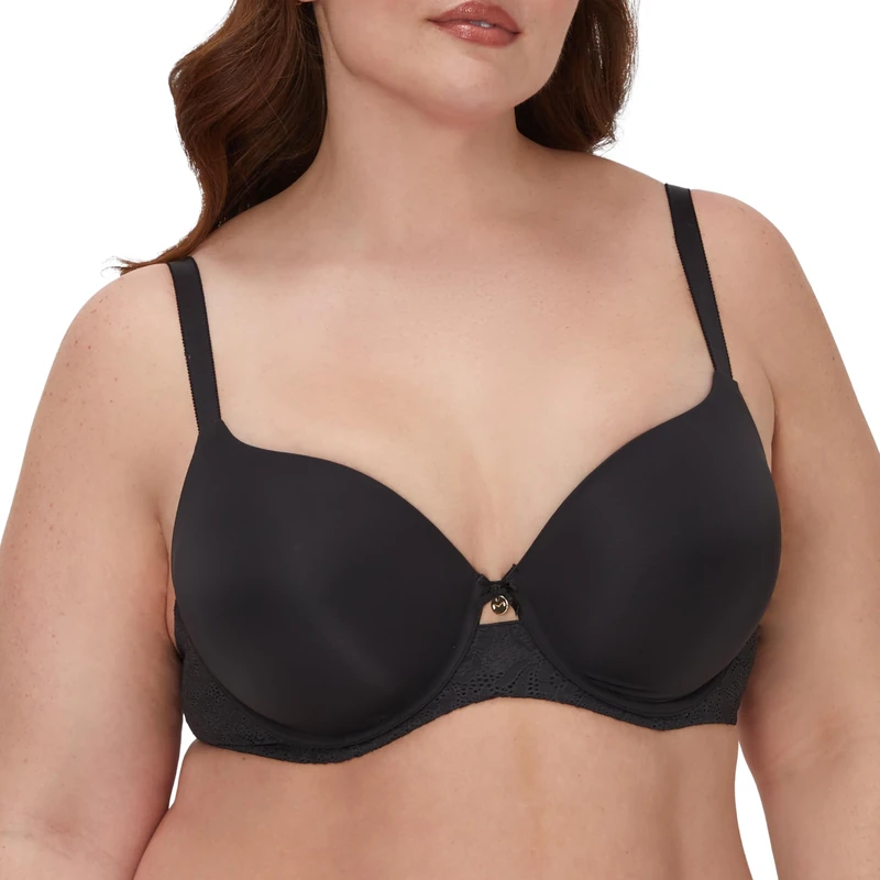 Maidenform Women's Custom Lift, One Fab Fit Underwire, Convertible Straps, Full Coverage Bra, Black, 38C