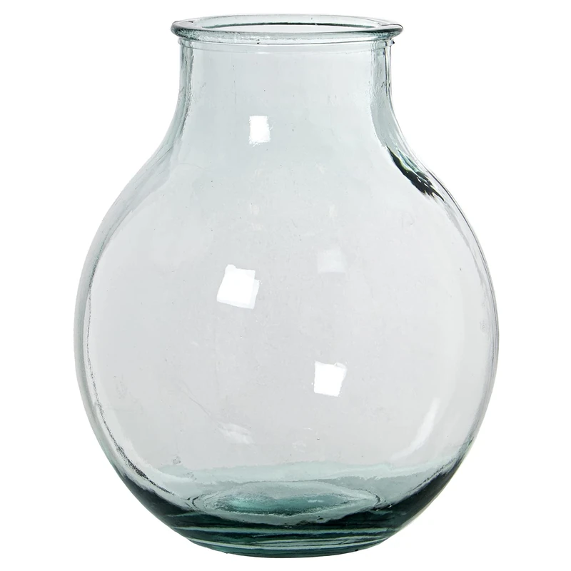 JARRÓN VIDRIO RECYCLLADO 12L TRANSPARENT °29X36CM