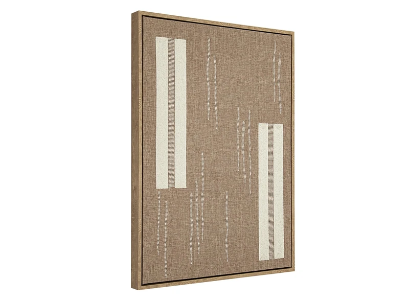 Beige Linen Edging Cuadro C/Marco - Image 1