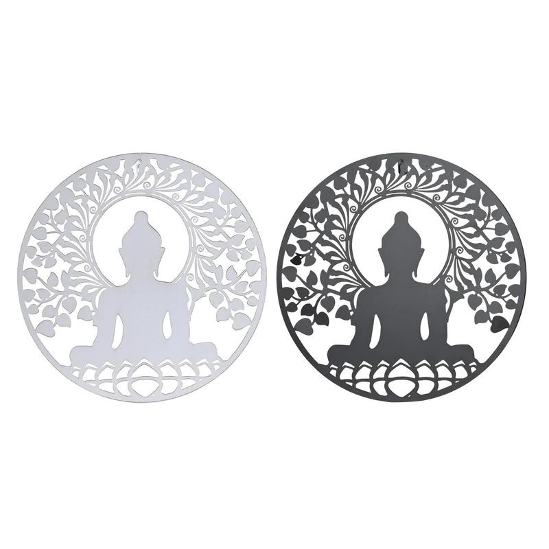Decoration Painted Metal 40 x 1 x 40 Buda 2 Surt. - Image 1