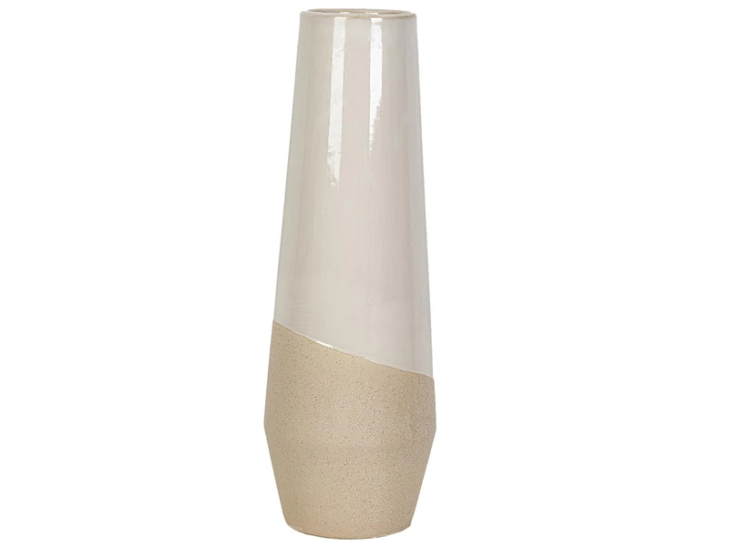 FLORERO CERAMIC BEIGE/WHITE - Image 1