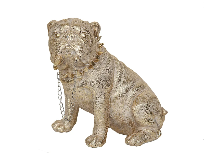 AlexandreHouse Bulldog Resin Dorado Figure