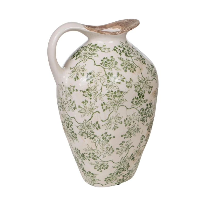 JARRO PORCELANA BEIGE/GREEN