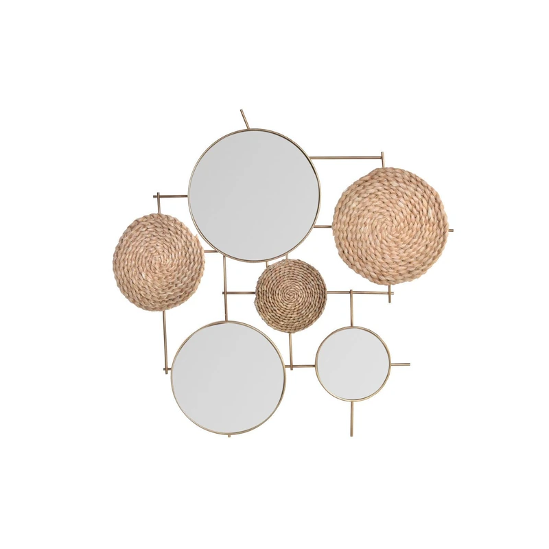 Decorative Painted Metal Espejo 72 x 3.5 x 74 cm Brown