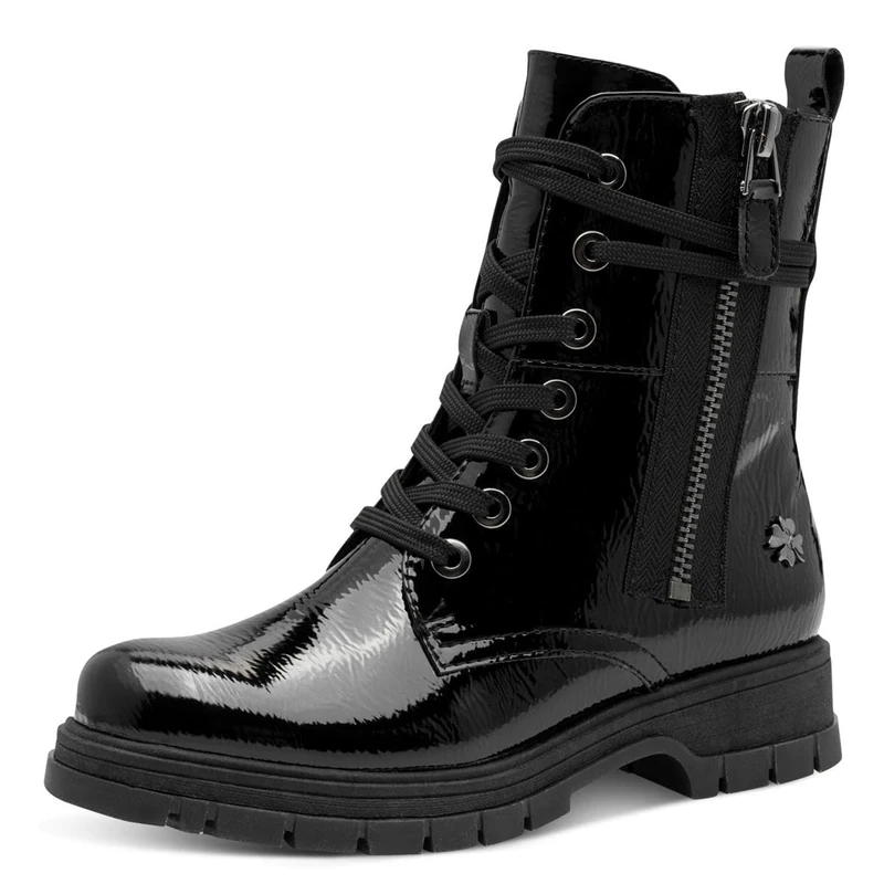 MARCO TOZZI Women's 2-85200-41Boot, Black (Black Patent), 8.5 UK