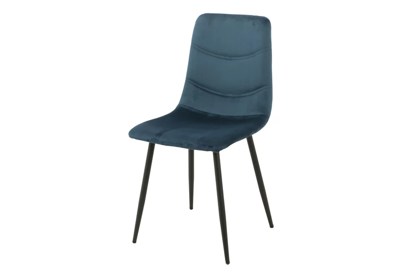 AlexandreHouse Silla Tapizada Blue Patas Metal