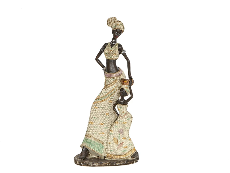 AlexandreHouse AFRICAN RESIN FIGURE C/NIÑA