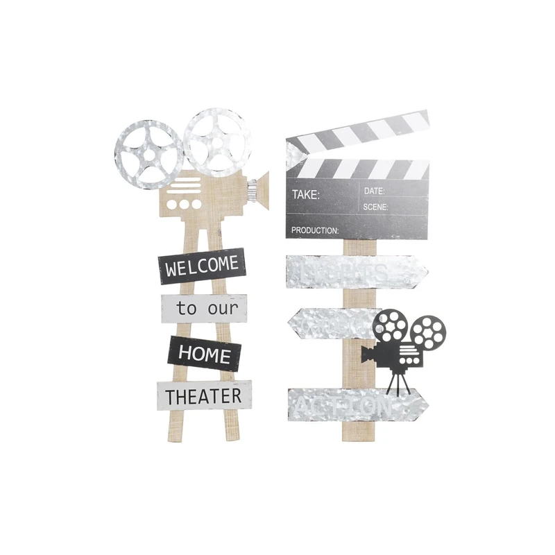 AlexandreHouse Decoracion Painted MDF 32 x 2 x 70 Cine 2 Surt. - Image 1