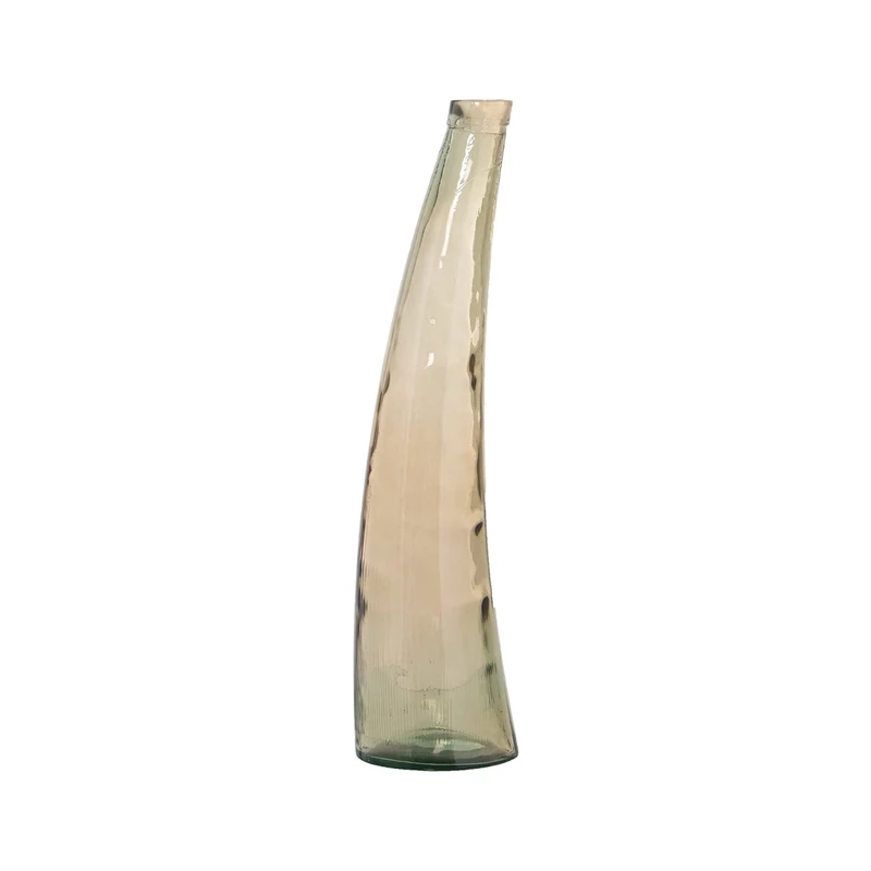 JARRÓN VIDRIO RECYCLLADO 80CMMARRÓN CLARO 20X20X80CM - Image 1
