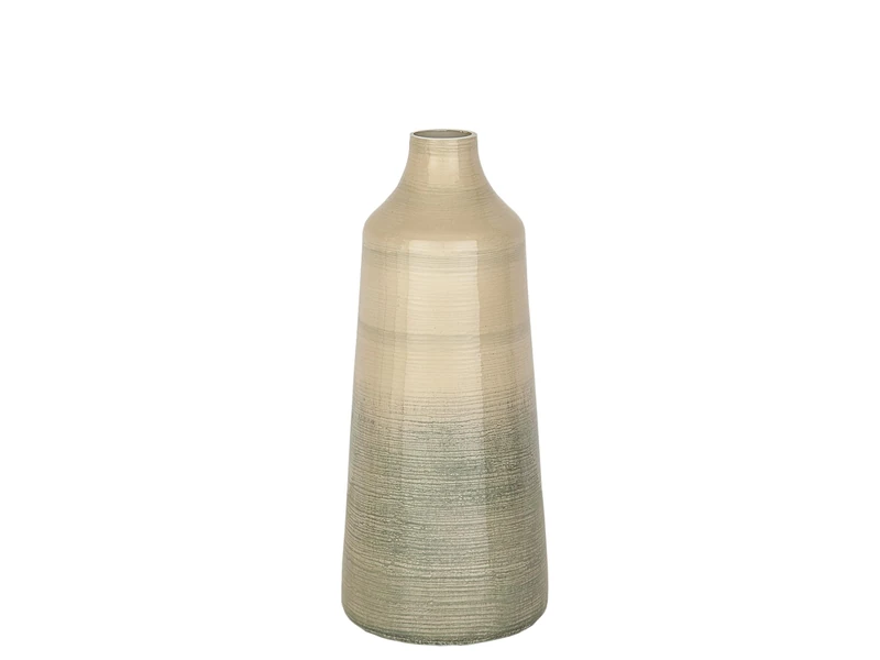 FLORERO VIDRIO BEIGE GRIS