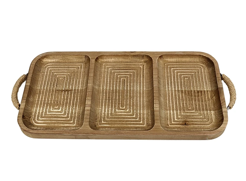 BANDEJA COMPARTIMENTOS MADERA