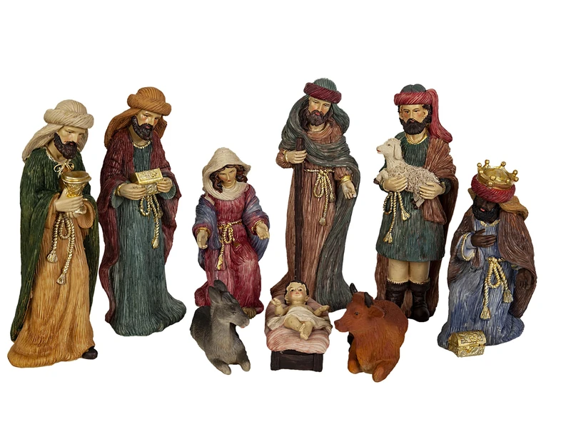 AlexandreHouse Set of 9 Pieces Nacimento C/Reyes Resin - Image 1