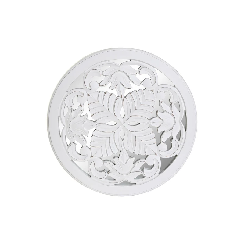 AlexandreHouse Decoracion Painted MDF Espejo 40 x 1.5 x 40 cm Flor Decape - Image 1