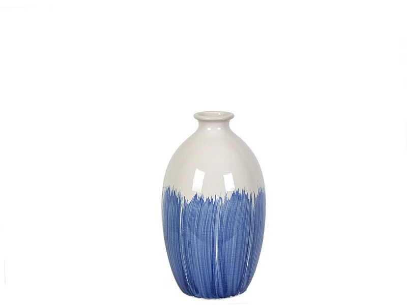 AlexandreHouse Ceramic Vase - White and Blue