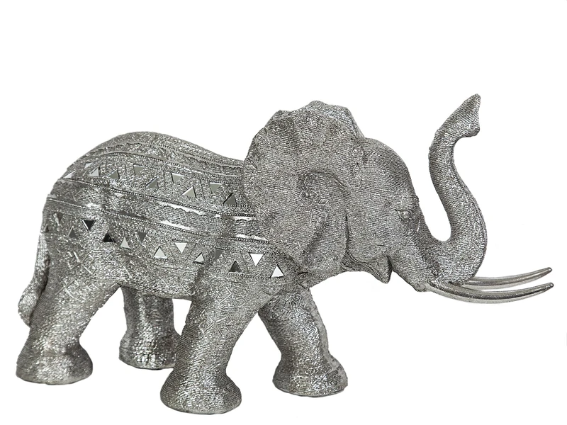 AlexandreHouse Resin Plateado Elephant