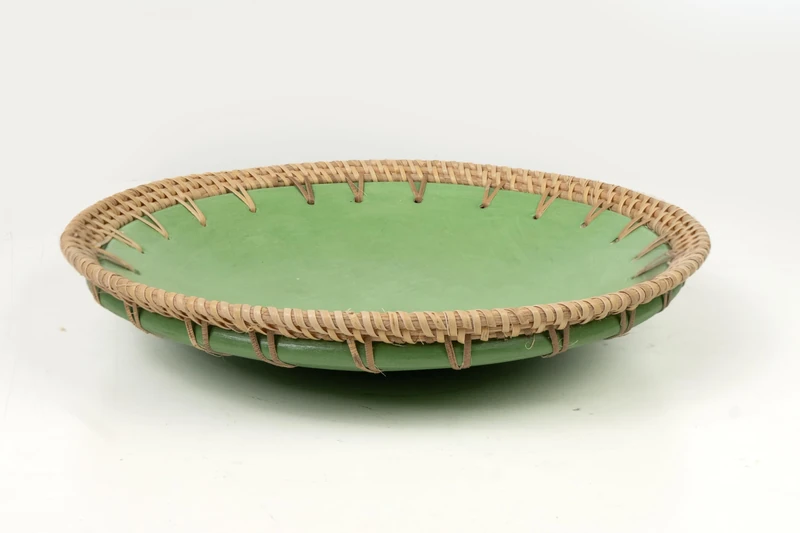 Green Ceramic Center/Rattan