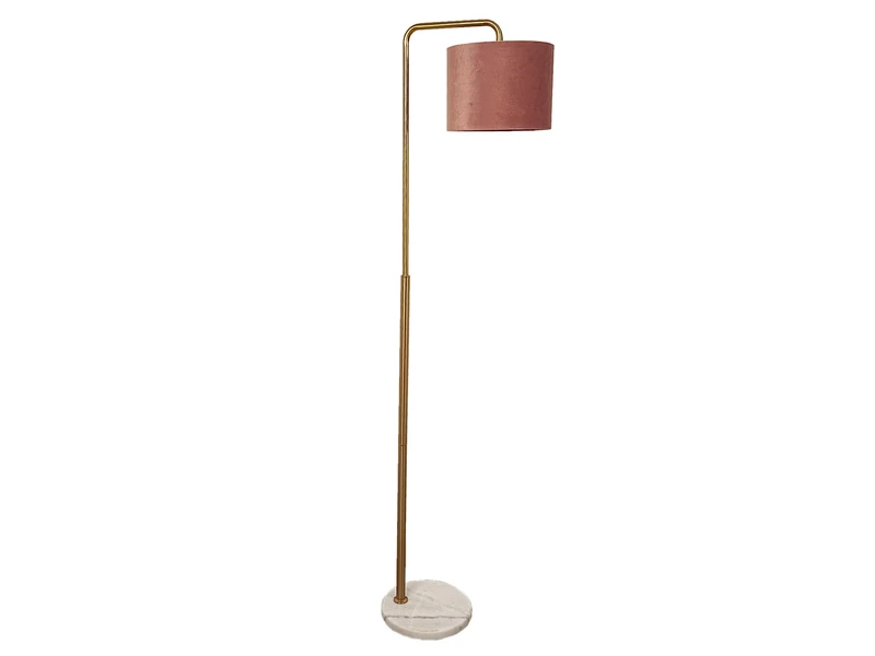 AlexandreHouse Suelo Metal/Marble Lamp Pant. Pink - Image 1