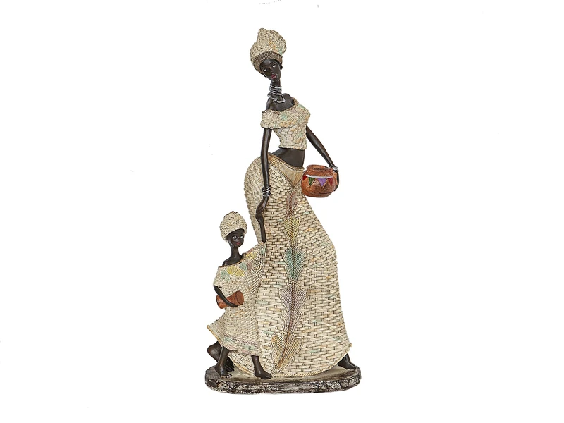African Resin Figure C/NIÑA - Image 1