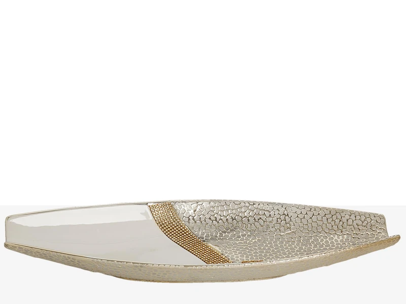 AlexandreHouse Dorado Blanco Ceramic Canoe Centre