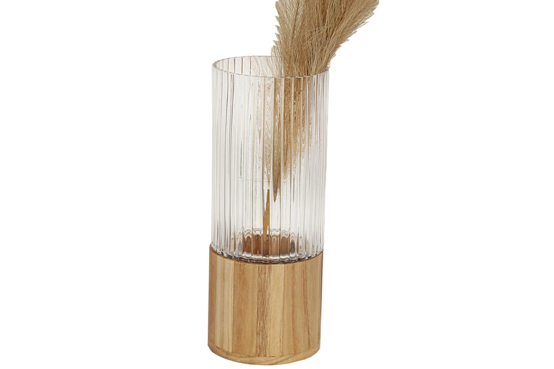 FLORERO VIDRIO MADERA Base - Image 1