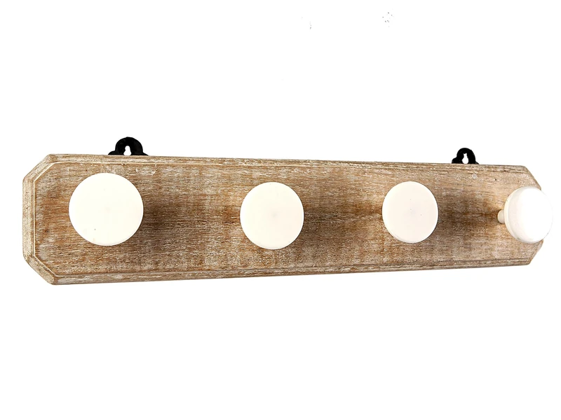 Percha Madera/Resin 4 POMOS - Image 1