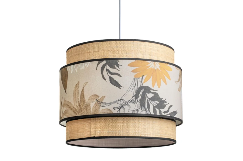 AlexandreHouse Lampara PANTALLA Estampado/Rattan E27/ 220240V - Image 1
