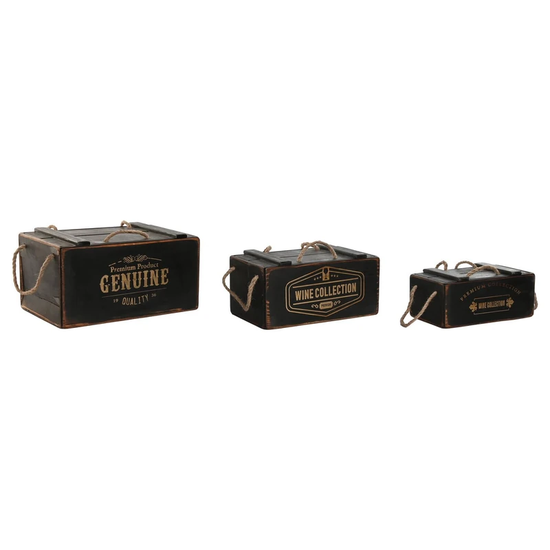 AlexandreHouse CAJA Set of 3 Spruce 38 x 24 x 20 cm with ASA Y Tapa - Image 1